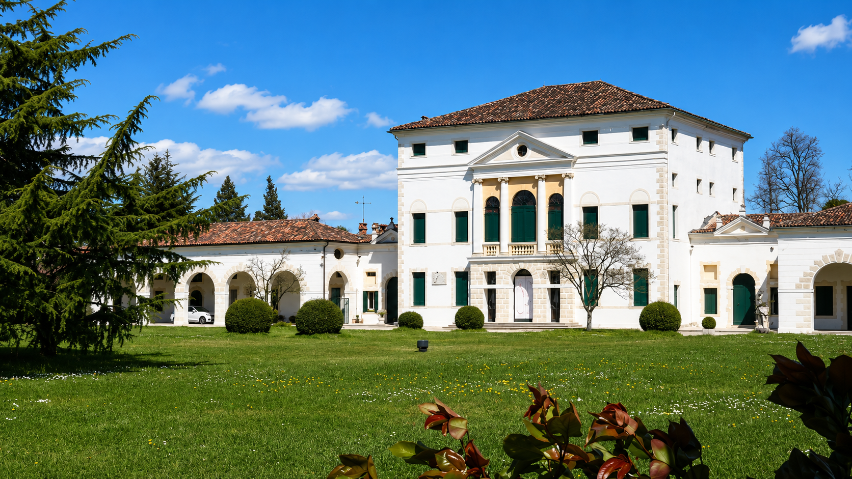 Fronte sud di Villa Loredan Valier Perocco di Meduna a Vascon di Carbonera